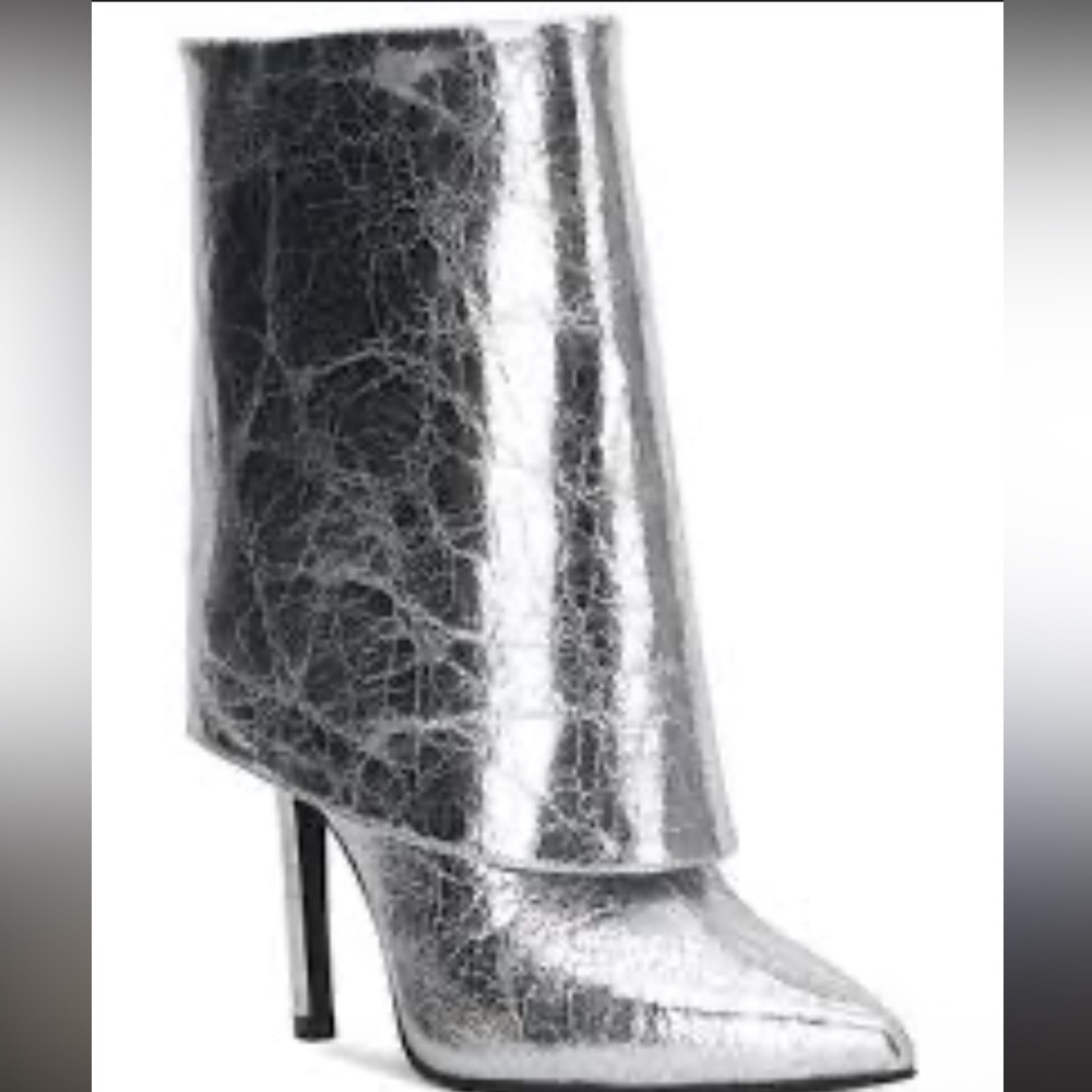 INC International Concepts Women‎ Sabeel Stiletto Ankle Bootie Silver boots 6